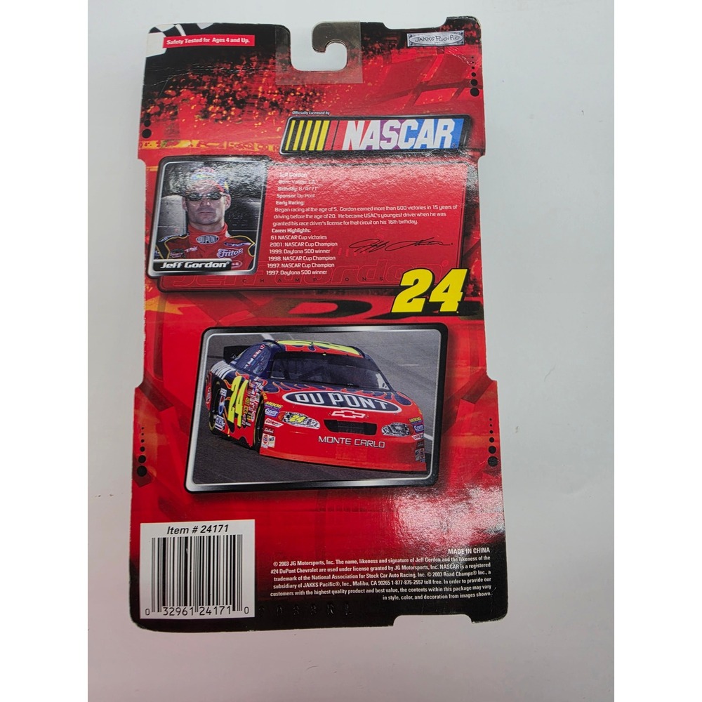 Jakks Pacific NASCAR Jeff Gordon Road Champs Action Figure 24171 DuPont 2003 NEW - Picture 7 of 12